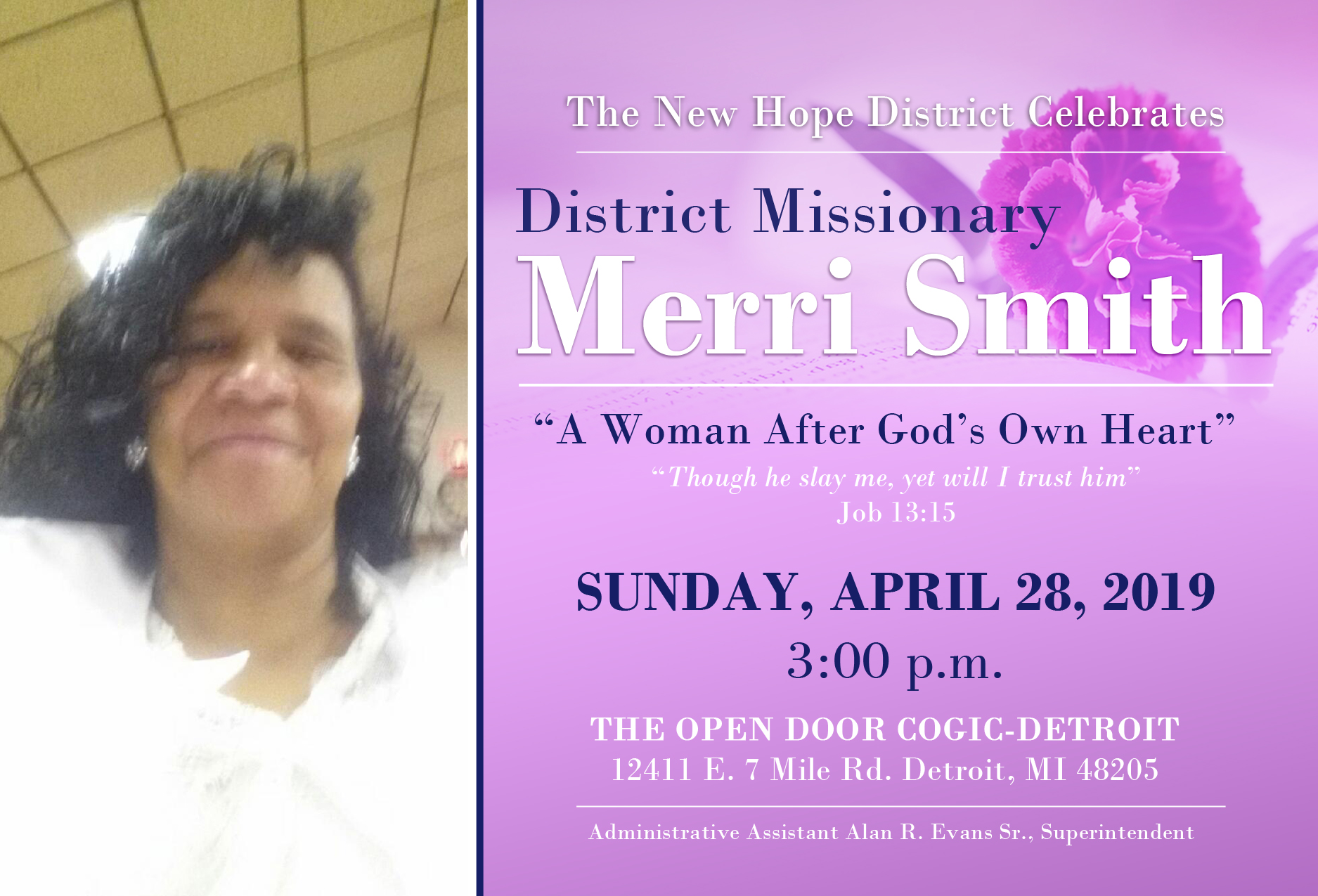 District Missionary Merri Smith Appreciation