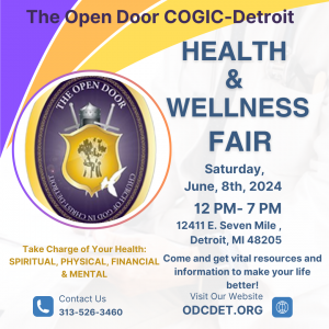 The Open Door Health and Wellness Fair- Saturday, June 8th